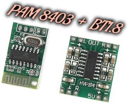 CKE COMBO Pack of PAM 8403 with Bluetooth 1.8 Stereo Audio Receiver Micro Controller Board Electronic Hobby Kit