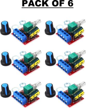 HouseOfCommon PACK OF 6 Mini PWM DC Motor Controller DC 5V-35V 5A Switch Module Electronic Components Electronic Hobby Kit