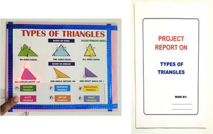 ONTEX ELECTRONICS Types of triangle on the basis of Angles Maths Working Project Model Educational Electronic Hobby Kit