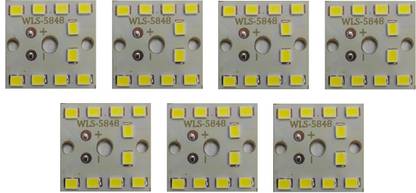 V-YAN 7 Pcs 9 Watt MCPCB LED Bulb Raw Material WHITE Color Light Electronic Hobby Kit