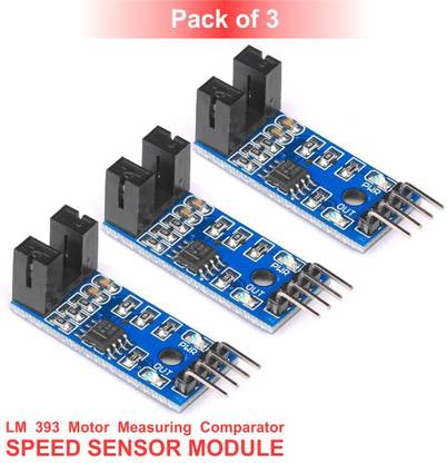 Scienticy LM393 Chip Motor Measuring Comparator Speed Sensor Module (Pack of 3) Electronic Components Electronic Hobby Kit
