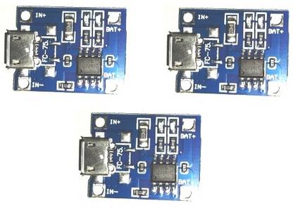 uneeds TP4056 Battery Charging Protection Module (Type C) (Pack of 3) Electronic Components Electronic Hobby Kit