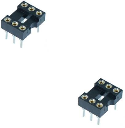 Flyrobo (2 pc) 6 Pin Machine tooled IC Socket (Round IC Base) - - Electronic Components Electronic Hobby Kit