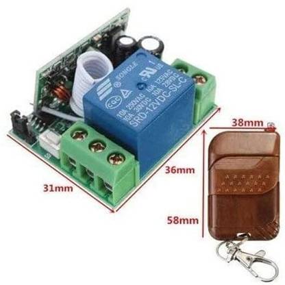 Electronic spicess 12V 10A 1CH RF Wireless Remote Control Switch Relay Module RF Transmitter module Electronic Components Electronic Hobby Kit