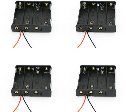 Flyrobo (4 pc) 4 x 1.5V AA Battery Holder without Cover - - Electronic Components Electronic Hobby Kit