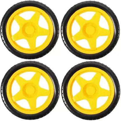 igoy Rubber Tyre Wheel For RC Smart Robot Car 4 PCS Motor Control Electronic Hobby Kit