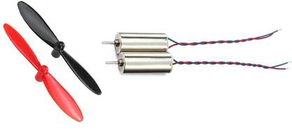 INVENTO 2Pcs DC 3.7V 8520 8.5x20mm Micro Coreless Motor With 2Pcs 55mm Propeller Automotive Electronic Hobby Kit