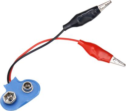 Electronic Spices 9V battery clip connector with two Alligator clip Electronic Components Electronic Hobby Kit