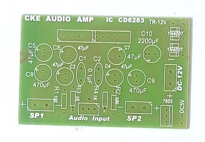 CKE CD6283CS IC Stereo Circuit mounting PCB for Amplifier Home Theater (Single IC) Sound Recorder and Sound Circuit Electronic Hobby Kit