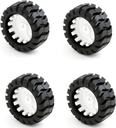 SHOKITECH 3PI miniQ Car wheel Tyre 44mm N20 DC Gear Motor Wheel (Pack of 4) Electronic Components Electronic Hobby Kit