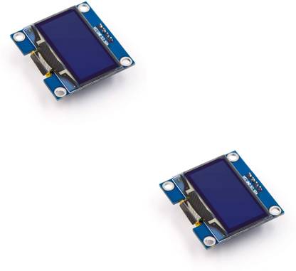 Flyrobo (2 pc) 1.3 Inch I2C IIC Blue OLED 4 pin LCD Module 4pin (with VC - Electronic Components Electronic Hobby Kit
