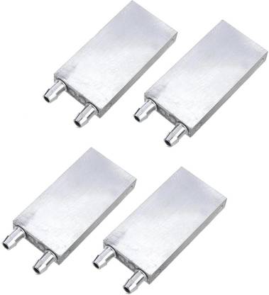 INVENTO 4Pcs Peltier Aluminum Water Cooling Block 40x80x12mm Liquid Water Cooler Heat Automotive Electronic Hobby Kit