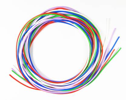 SYMFONIA Combo of 5 Color Multi strand flexible hookup wire 7/36 2 Meter each(Total 10 Meter)full copper PVC Insulated Electric wire , Model Building Tools for all kinds of DIY electrical and hobby projects and Working Models, DIY Science Experiment Kit Electronic Components Electronic Hobby Kit