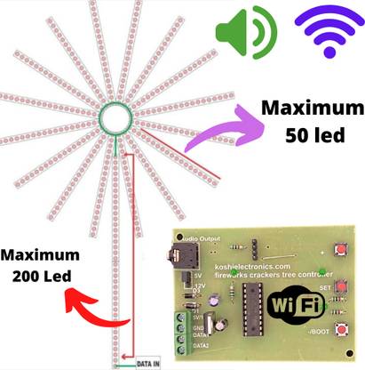 koshi electronics PIXEL LED FIREWORK MANUAL CONTROLLER Micro Controller Board Electronic Hobby Kit