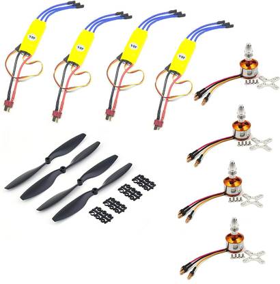 INVENTO 4Pcs 1600KV BLDC Brushless Motor + 40A ESC + 1245 12x4.5 12 inch Automotive Electronic Hobby Kit