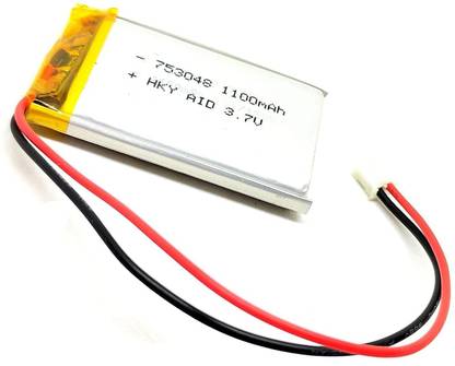 INVENTO 3.7V 1100mAh Li-ion Battery 50x30x7.5mm for Quadcopter Helicopter Drones Automotive Electronic Hobby Kit
