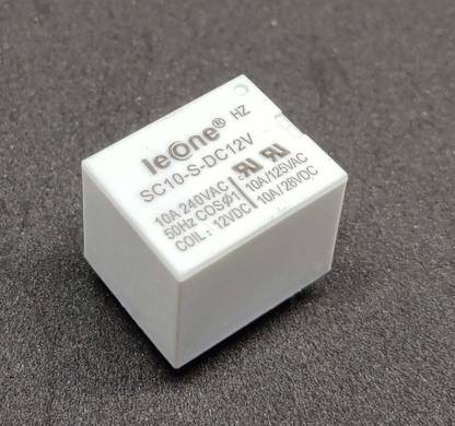 INVENTO 10pcs 12V DC Relay 5 Pin 12V 10A Current Sugar Cube PCB Mount Relay SPDT Relay Automotive Electronic Hobby Kit