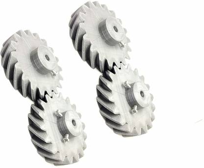 INVENTO 2Pair 3DHelical Spur Gear 18Teeth,69mm dia,15mm Width,6mm hole,45 degree Helix Automotive Electronic Hobby Kit