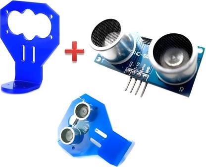 R&D HC-SR04 Ultrasonic Sensor with Sensor Mounting Bracket Pack of 1 Electronic Components Electronic Hobby Kit
