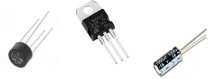 Technical hut 7805 IC with Bridge Rectifier and capacitor For Power supply Educational Electronic Hobby Kit