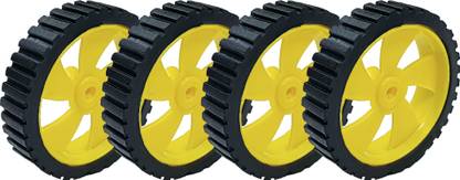 Vincentvolt 45mm x 12mm Durable Rubber Wheels pack of 4 Educational Electronic Hobby Kit