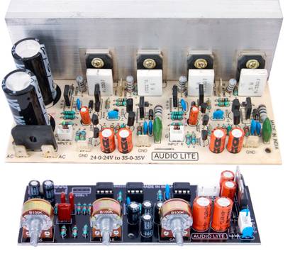 AUDIO LITE 150 WATT STEREO AMPLIFIER Kit USING 2 PAIRS OF C5198+A1941 with BASS TREBLE Kit Sound Recorder and Sound Circuit Electronic Hobby Kit