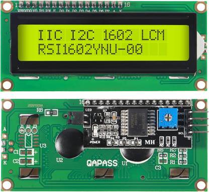 SG Flash 16x2 LCD Module Shield Yellow-Green Backlight with IIC I2C Display Lights Electronic Hobby Kit