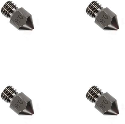 Flyrobo (4 pc) MK8 Hardened Steel 0.8mm Nozzle for 1.75mm Filament - - Electronic Components Electronic Hobby Kit