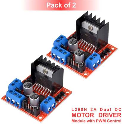 Scienticy L298N 2A Dual DC Motor Driver Module with PWM Control (Pack of 2) Motor Control Electronic Hobby Kit