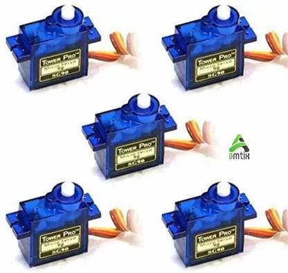 AMTIX SG90 Servo Motor | Micro Servo Motor Driver (Pack of 5) Electronic Components Electronic Hobby Kit