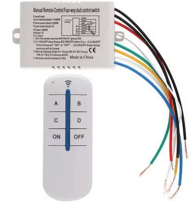 SG Flash 4 Channel Wireless ON/OFF Lamp Remote Control Switch Receiver Transmitter Electronic Components Electronic Hobby Kit