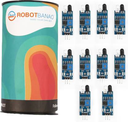 Robotbanao 10 IR Infrared Obstacle Avoidance 3 Wire Reflective Sensor Module For Arduino Electronic Components Electronic Hobby Kit