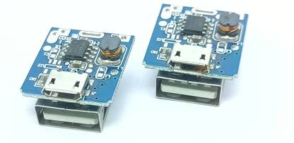 Electronics Crafts Power Bank 5V 2A Charger Circuit Module With Micro USB and USB 2.0 pack of 2 Electronic Components Electronic Hobby Kit
