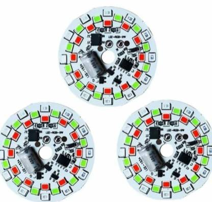 BESTLIGHT (3 Pics) 220V AC Direct On Board MCPCB RGB DOB 7 Color Changing LED Bulb Light Electronic Hobby Kit