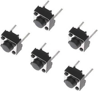 MIFRA ELECTRONICS 2 Pin Push Button Switch (5 Pcs) Electronic Components Electronic Hobby Kit