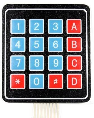 R&D 4 x 4 Matrix Array 16 Key Membrane Switch Keypad Keyboard for Arduino pack of 4 Electronic Components Electronic Hobby Kit