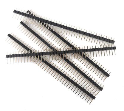 SAMAES 5 Pics Male Pin Header 40 Pin strip Single Row 2.54mm Breakable pin Header Strip Electronic Components Electronic Hobby Kit