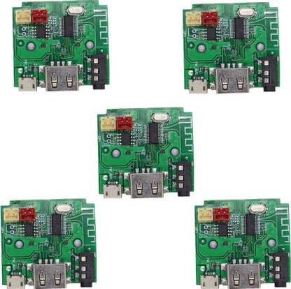 UK BH Brothers (Pack of 5) TG113 Amplifier Board 5V Bluetooth FM USB AUX Card HI-FI Module Electronic Components Electronic Hobby Kit