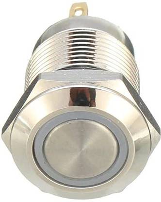 Prowans Metal 12 V Momentary Stylish Push Button Switch Electronic Components Electronic Hobby Kit