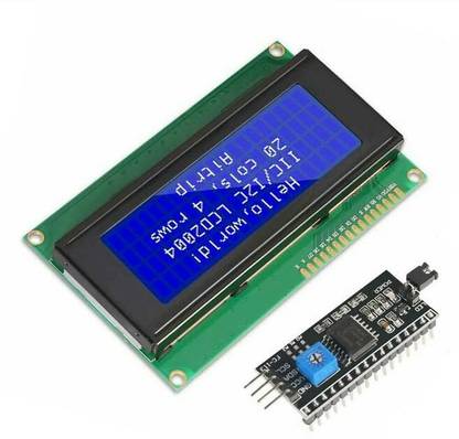 AUTO BOTIX 16x4 LCD with I2C for Arduino (16 character, 4 line) Blue Alphanumeric LCD I2C Electronic Components Electronic Hobby Kit