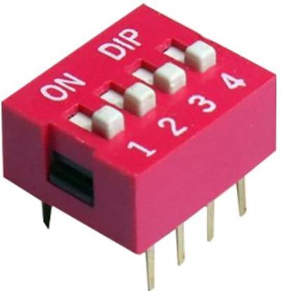 Electronic Spices Manual 4 Way Dip Switches Standard Profile Bd04 Pack Of 10pcs Electronic Components Electronic Hobby Kit