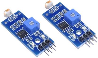 DIYtronics 2 Pcs LDR Sensor Module Blue Obstacle Sensing Line Follower Electronic Components Electronic Hobby Kit