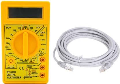 Crafts Haveli Networking Tool Kit Combo Multimeter & 2Mtr LAN Patch Cable Power Supply Electronic Hobby Kit