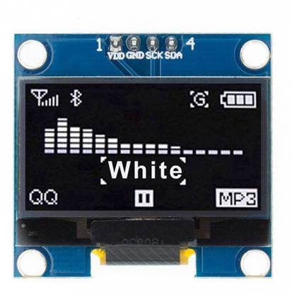 Flyrobo 1.3 Inch I2C/IIC WHITE OLED Display Module 4pin - .in Electronic Components Electronic Hobby Kit