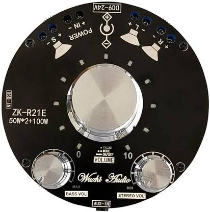 DHRUV-PRO ZK-R21E Bluetooth amplifier board module 2.1channel subwoofer TPA3116 50WX2+100W Electronic Components Electronic Hobby Kit
