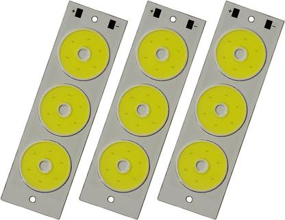 SYMFONIA 4 Volt DC Rectangle COB LED Light Led Bulb Raw Material White(PACK OF 3) Light Electronic Hobby Kit