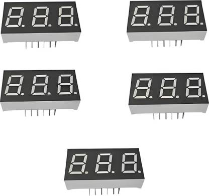 R&D 0.56 inch 3 Digit 7 Segment Display Common Anode Red Led 0.56" bright Pack of 5 Electronic Components Electronic Hobby Kit