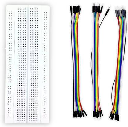 Nescro BreadBoard 840 Points With Jumper Wires Set (10 M to F / 10 M to M / 10 F to F) Electronic Components Electronic Hobby Kit