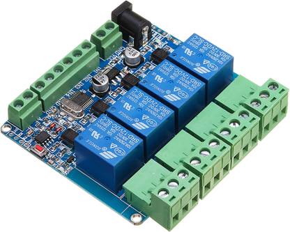 Electronic Spices 12V 4 Channel relay module programmable with opto isolated RS485 Electronic Components Electronic Hobby Kit