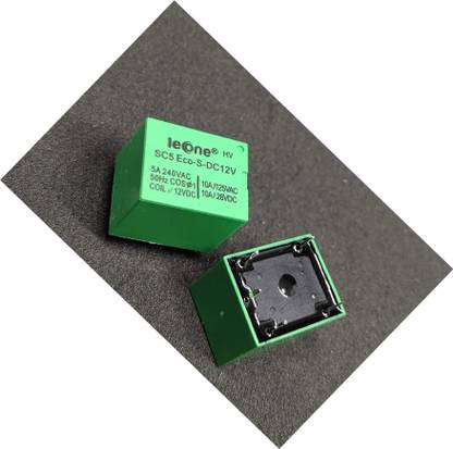 Leone 4pcs 12V DC Relay 5 Pin 12V 5A Current Sugar Cube PCB Mount Relay Automotive Electronic Hobby Kit